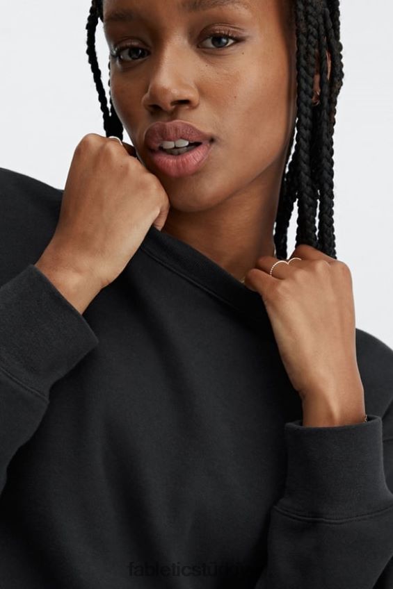 tr Fabletics kadınlar eko sıfır yaka sweatshirt siyah 40R06B2474