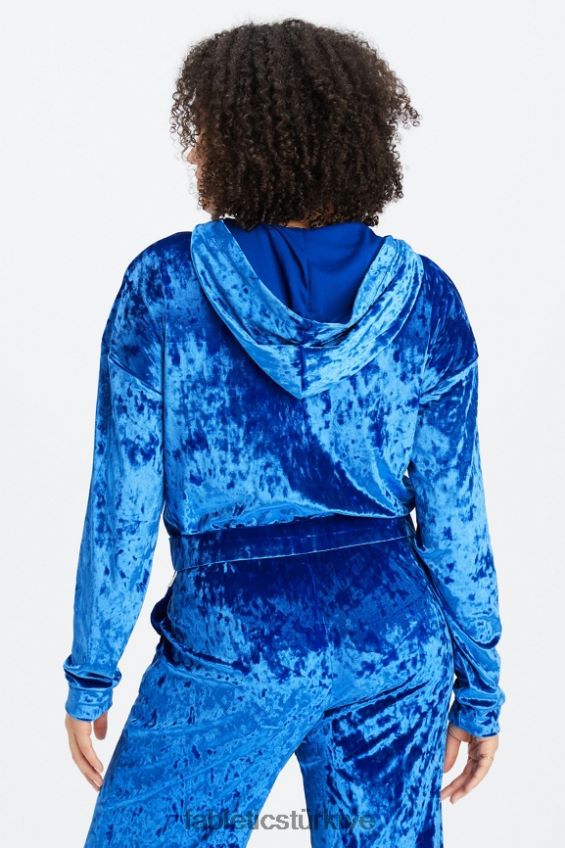 tr Fabletics kadınlar ezilmiş kadife fermuarlı kapşonlu celeste 40R06B2486