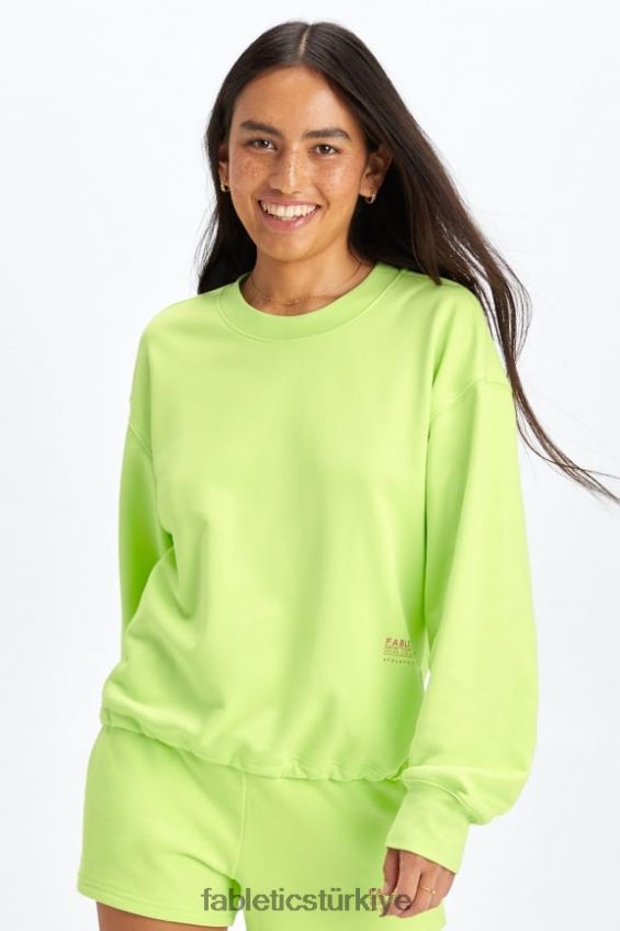 tr Fabletics kadınlar hafif, giyilebilir, kırpılmış bisiklet yaka filiz/atletizm kulübü 40R06B2653