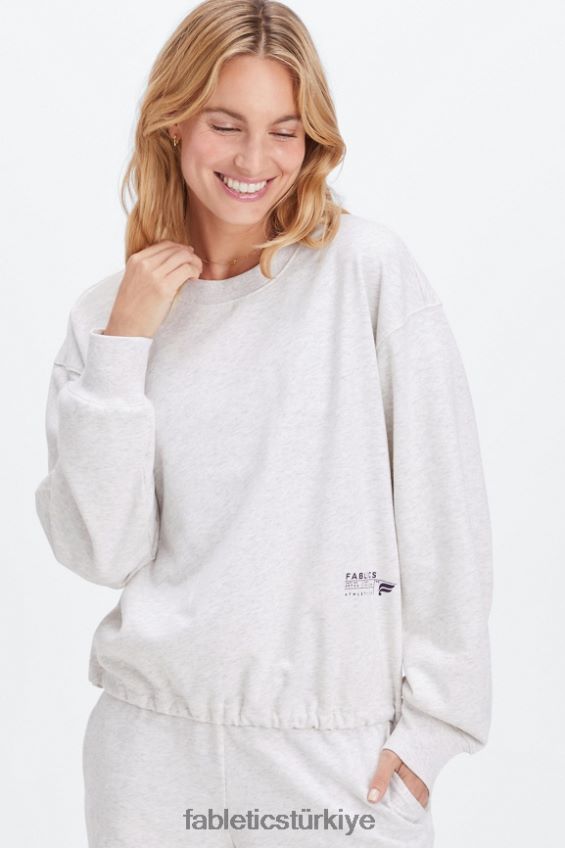 tr Fabletics kadınlar hafif, giyilebilir, kırpılmış bisiklet yaka yumuşak gri funda/atletik kulüp 40R06B2652