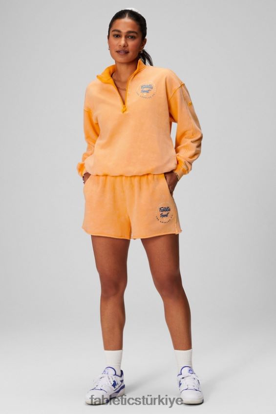 tr Fabletics kadınlar hafif havlu kumaştan yarım fermuarlı sweatshirt öğleden sonra güneşi/grafik 40R06B2439