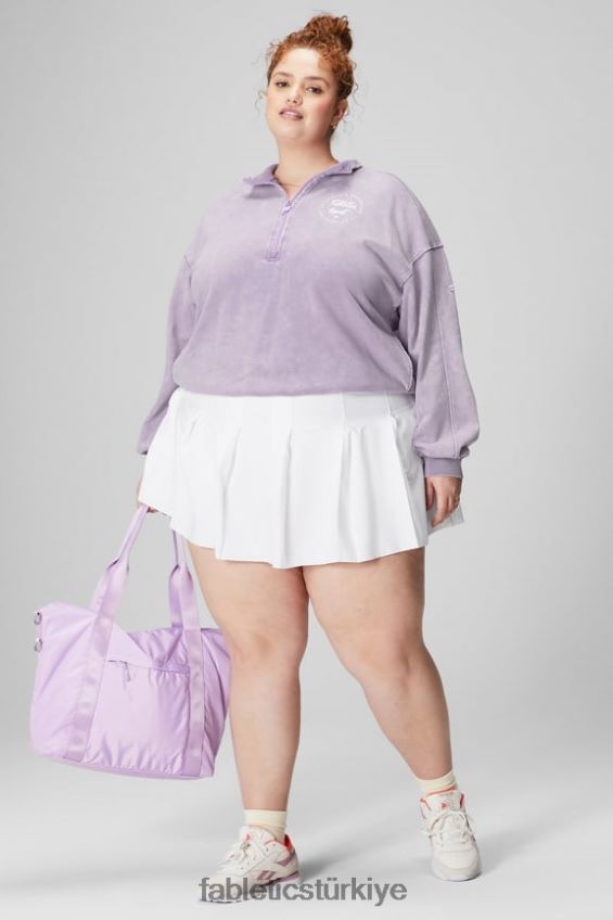 tr Fabletics kadınlar hafif havlu kumaştan yarım fermuarlı sweatshirt mor evren/grafik 40R06B2441