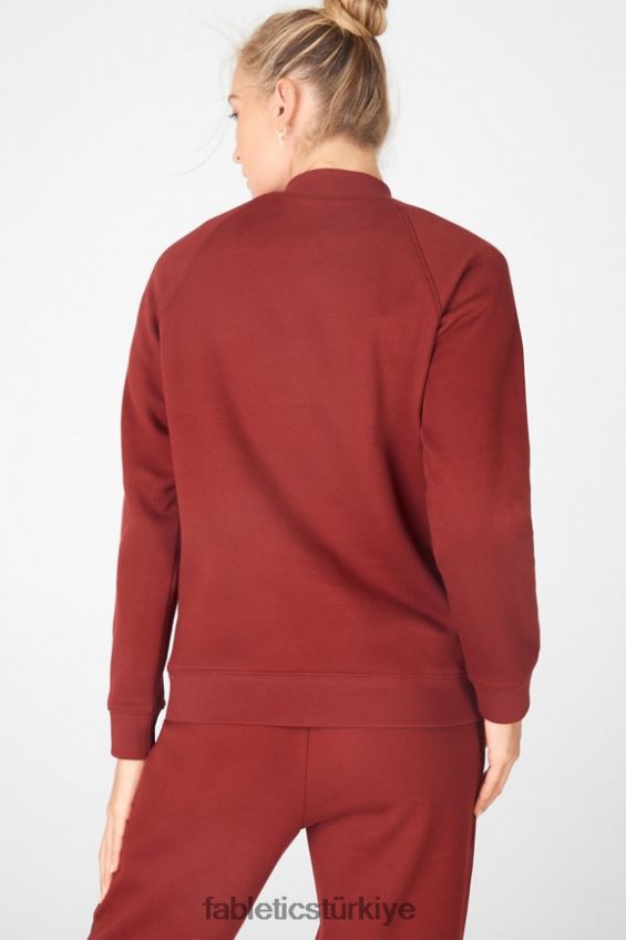 tr Fabletics kadınlar james uzun kollu kazak umbria kırmızısı 40R06B2540