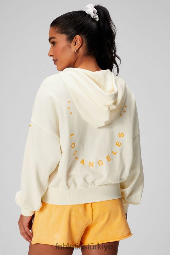 tr Fabletics kadınlar küçülmüş kapşonlu krem/grafik 40R06B2442