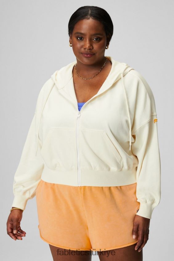 tr Fabletics kadınlar küçülmüş kapşonlu krem/grafik 40R06B2443