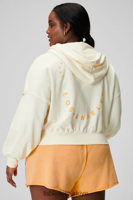 tr Fabletics kadınlar küçülmüş kapşonlu krem/grafik 40R06B2443