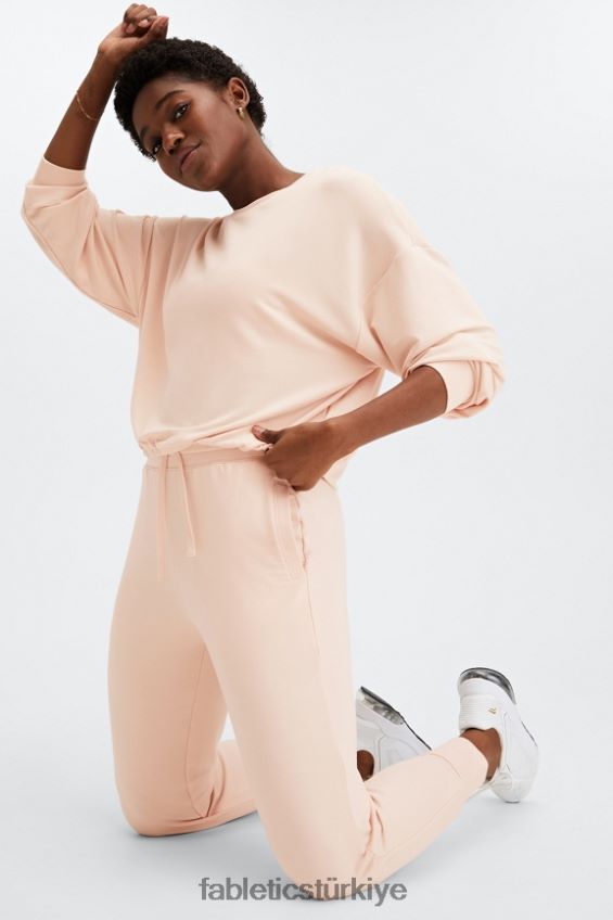 tr Fabletics kadınlar lüks kısa kazak kum 40R06B2429