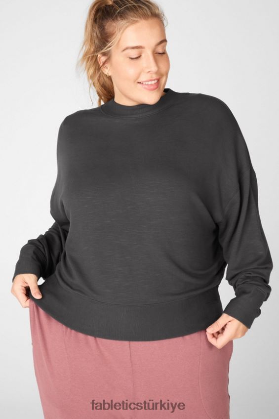 tr Fabletics kadınlar luna uzun kollu kazak kale kayası 40R06B2550