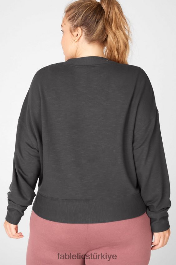 tr Fabletics kadınlar luna uzun kollu kazak kale kayası 40R06B2550