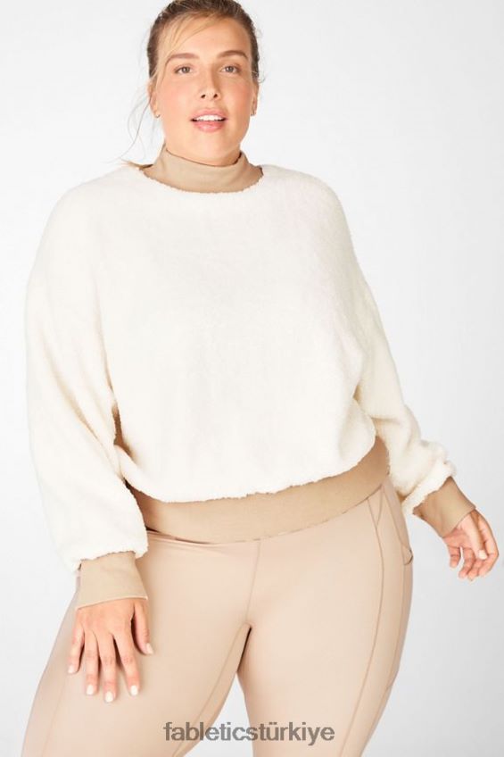 tr Fabletics kadınlar malia polar polar kazak diş/devetüyü 40R06B2554