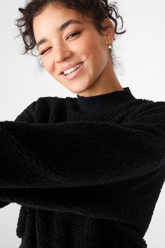 tr Fabletics kadınlar malia polar polar kazak siyah 40R06B2551