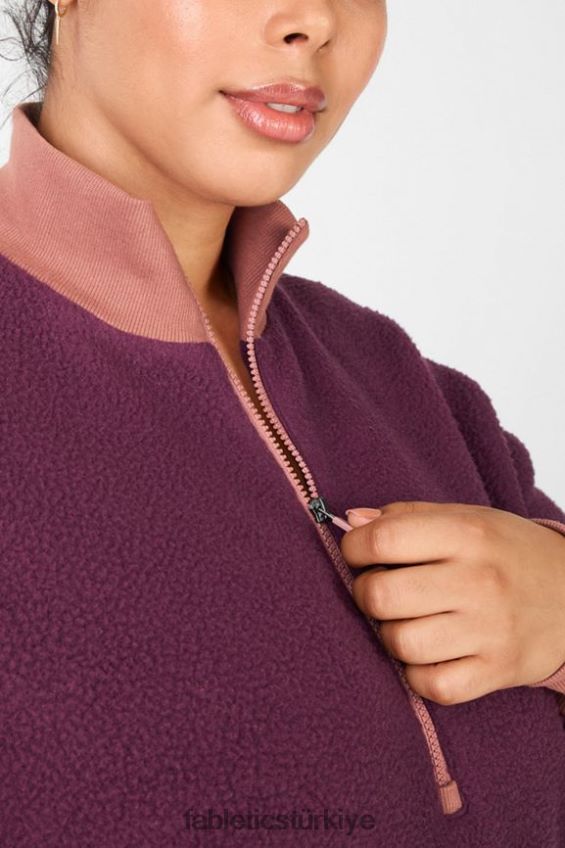 tr Fabletics kadınlar mallory polar kazak bordo/maun/driftscape 40R06B2556