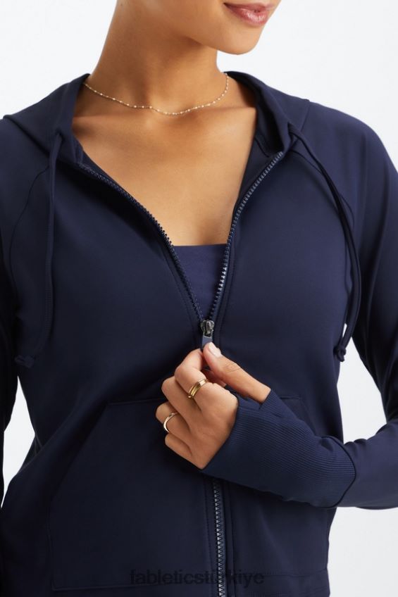 tr Fabletics kadınlar oasis kırpılmış kapşonlu derin donanma 40R06B2448