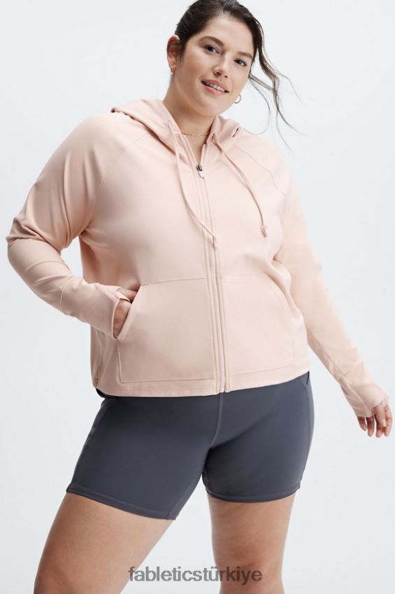 tr Fabletics kadınlar oasis kırpılmış kapşonlu kum 40R06B2453
