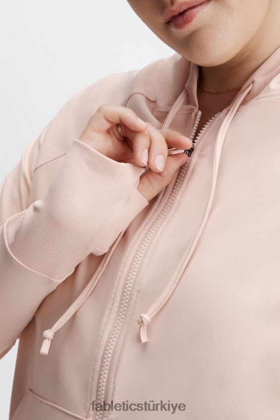 tr Fabletics kadınlar oasis kırpılmış kapşonlu kum 40R06B2453