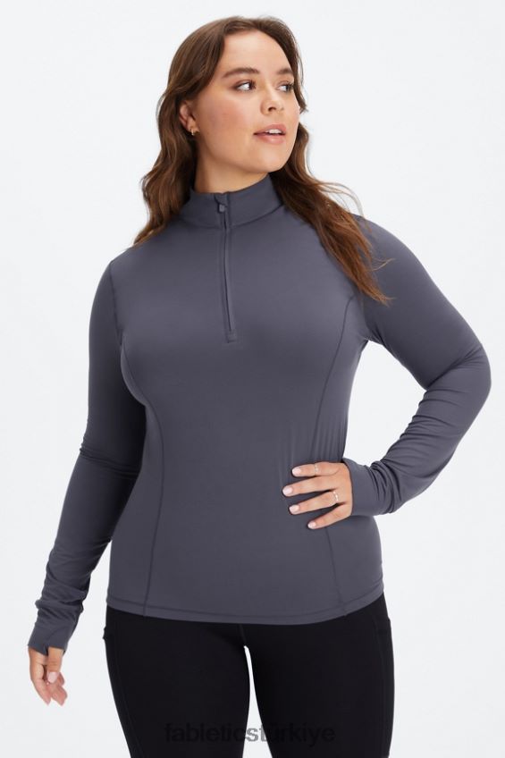 tr Fabletics kadınlar phoenix yarım fermuarlı orta katman kalaylı 40R06B2582