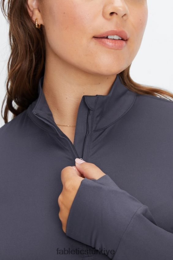 tr Fabletics kadınlar phoenix yarım fermuarlı orta katman kalaylı 40R06B2582