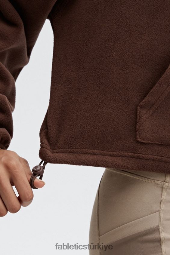 tr Fabletics kadınlar rayne polar polar 1/4 fermuar Hindiba kahvesi 40R06B2511