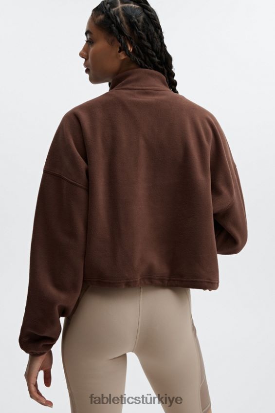 tr Fabletics kadınlar rayne polar polar 1/4 fermuar Hindiba kahvesi 40R06B2511