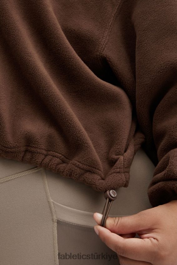 tr Fabletics kadınlar rayne polar polar 1/4 fermuar Hindiba kahvesi 40R06B2512