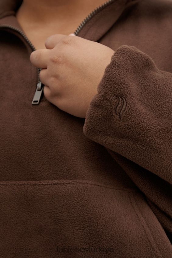 tr Fabletics kadınlar rayne polar polar 1/4 fermuar Hindiba kahvesi 40R06B2512