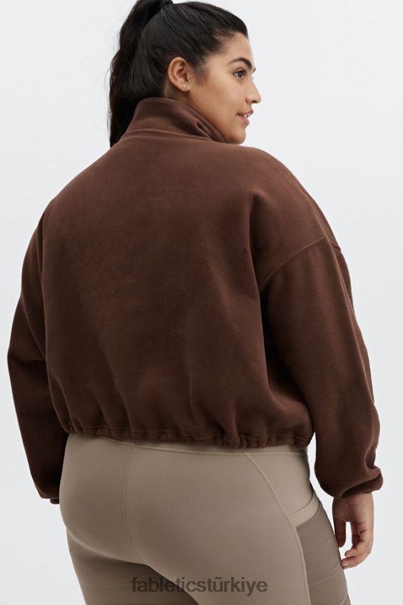 tr Fabletics kadınlar rayne polar polar 1/4 fermuar Hindiba kahvesi 40R06B2512