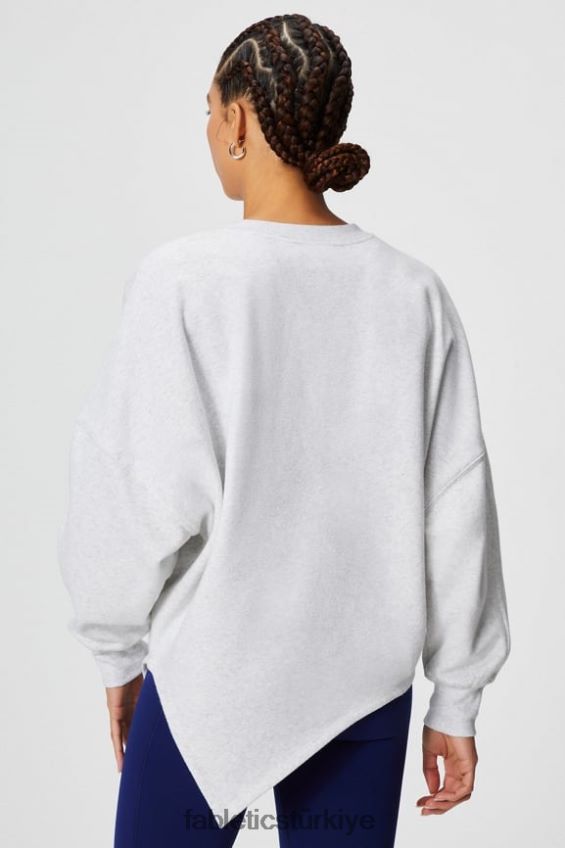 tr Fabletics kadınlar sonsuza kadar polar asimetrik sweatshirt yumuşak gri funda 40R06B2460