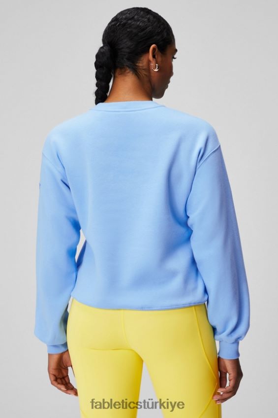 tr Fabletics kadınlar sonsuza kadar polar bisiklet yaka sweatshirt bluebell/mavi çiçek 40R06B2454