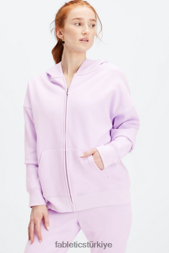 tr Fabletics kadınlar tam boy fermuarlı kapüşonlu puslu iris 40R06B2661