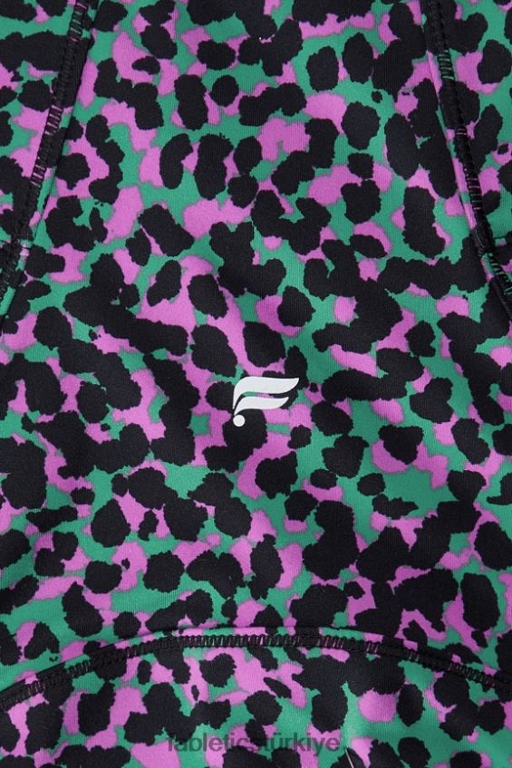 tr Fabletics kadınlar trinity performans ceketi çimen yeşili safari noktaları 40R06B2569