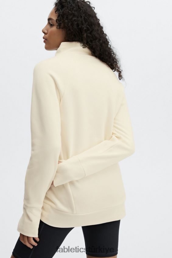 tr Fabletics kadınlar zaylee huni yakalı tunik sıcak beyaz 40R06B2501