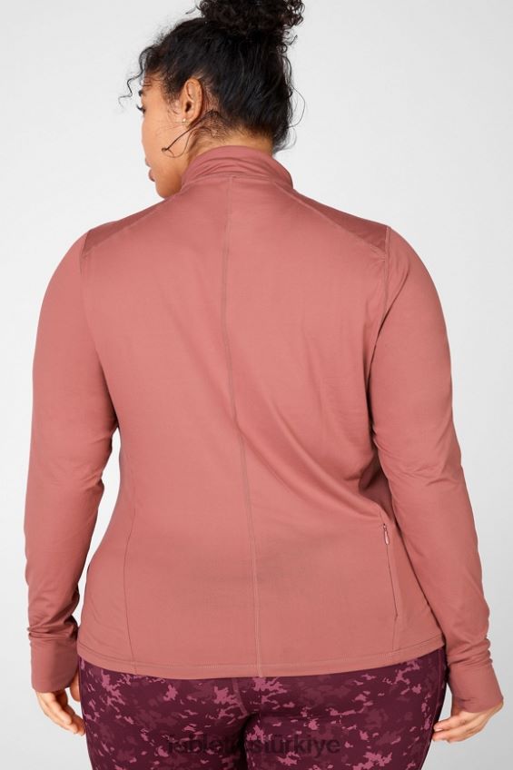 tr Fabletics kadınlar anka kuşu uzun kollu üst vişneli moka 40R06B2722