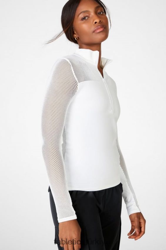 tr Fabletics kadınlar arleta sculptknit uzun kollu üst beyaz 40R06B2719