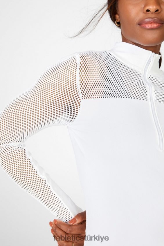 tr Fabletics kadınlar arleta sculptknit uzun kollu üst beyaz 40R06B2719