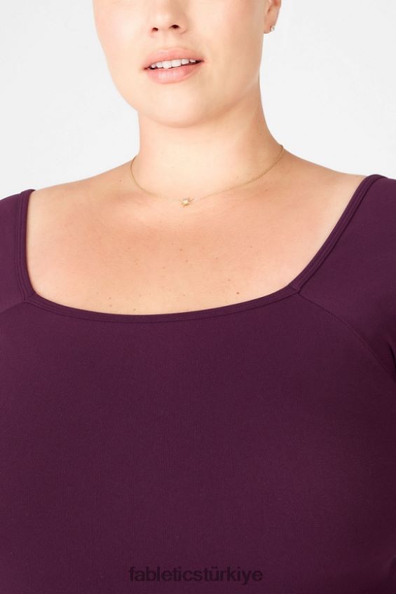 tr Fabletics kadınlar emilia sculptknit uzun kollu top ii erik mükemmel 40R06B2685