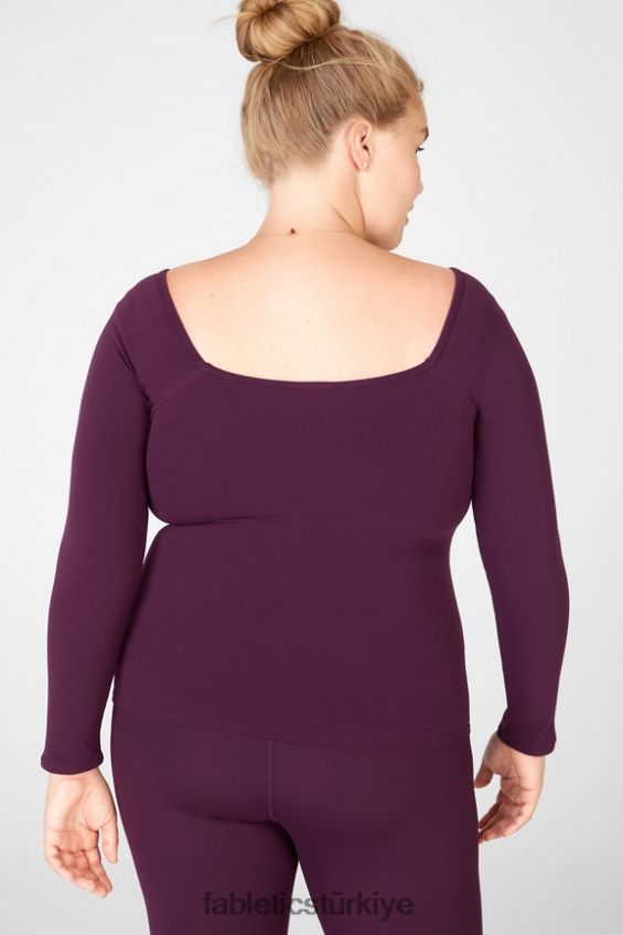 tr Fabletics kadınlar emilia sculptknit uzun kollu top ii erik mükemmel 40R06B2685