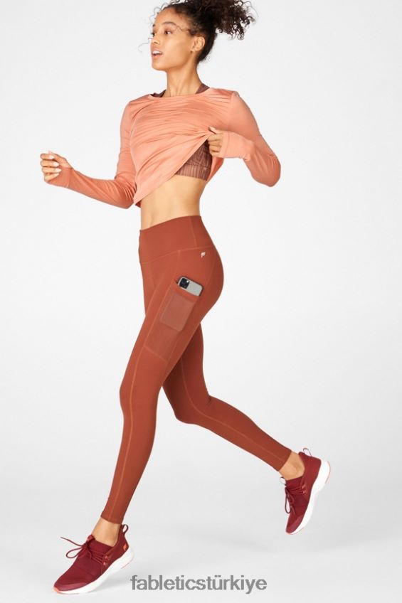 tr Fabletics kadınlar çevreye duyarlı uzun kollu tişört şeftali 40R06B2717