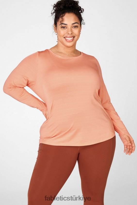 tr Fabletics kadınlar çevreye duyarlı uzun kollu tişört şeftali 40R06B2718