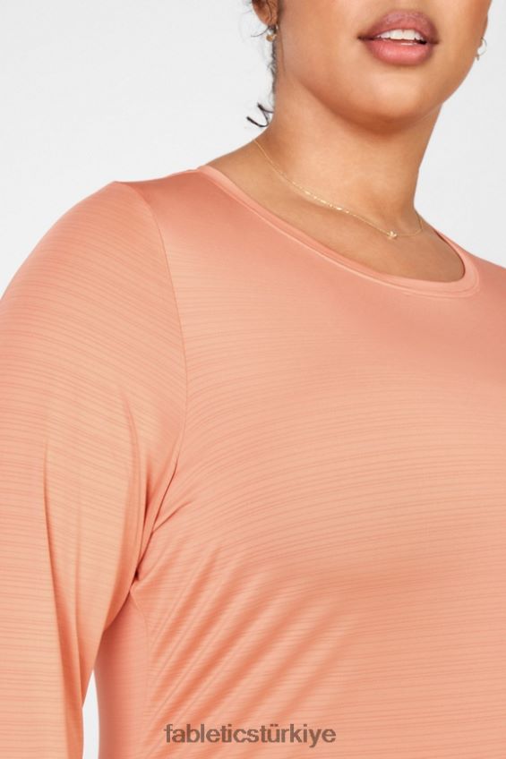 tr Fabletics kadınlar çevreye duyarlı uzun kollu tişört şeftali 40R06B2718