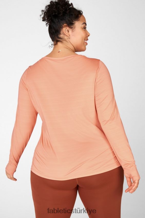 tr Fabletics kadınlar çevreye duyarlı uzun kollu tişört şeftali 40R06B2718