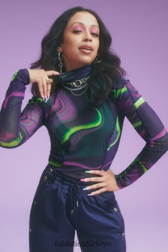 tr Fabletics kadınlar felicity uzun kollu file top pus dalgası 40R06B2689