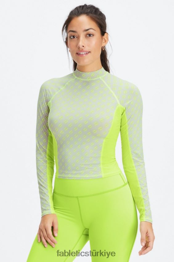 tr Fabletics kadınlar hafif uzun kollu üst limeade logosu dilimi 40R06B2628