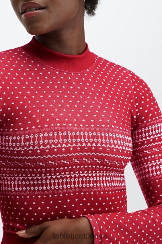 tr Fabletics kadınlar holly dikişsiz uzun kollu üst kardinal/çoklu 40R06B2624