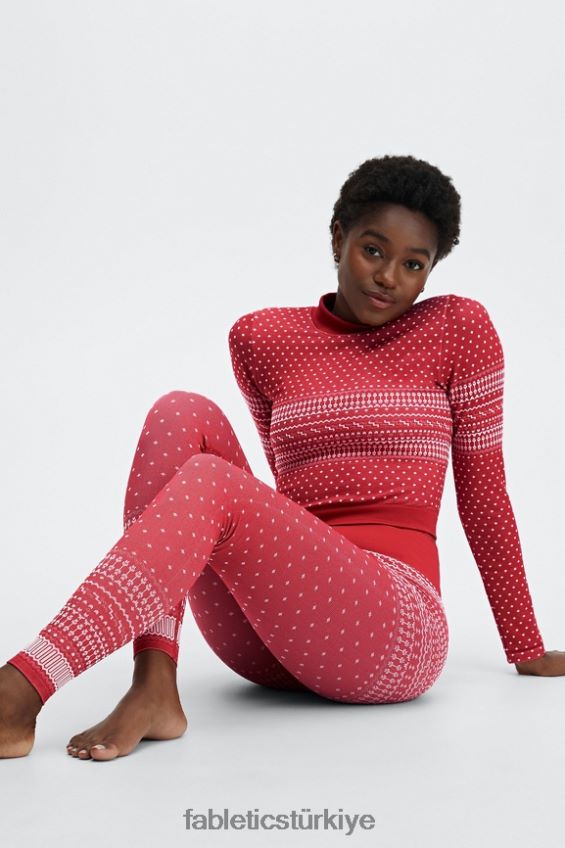 tr Fabletics kadınlar holly dikişsiz uzun kollu üst kardinal/çoklu 40R06B2624