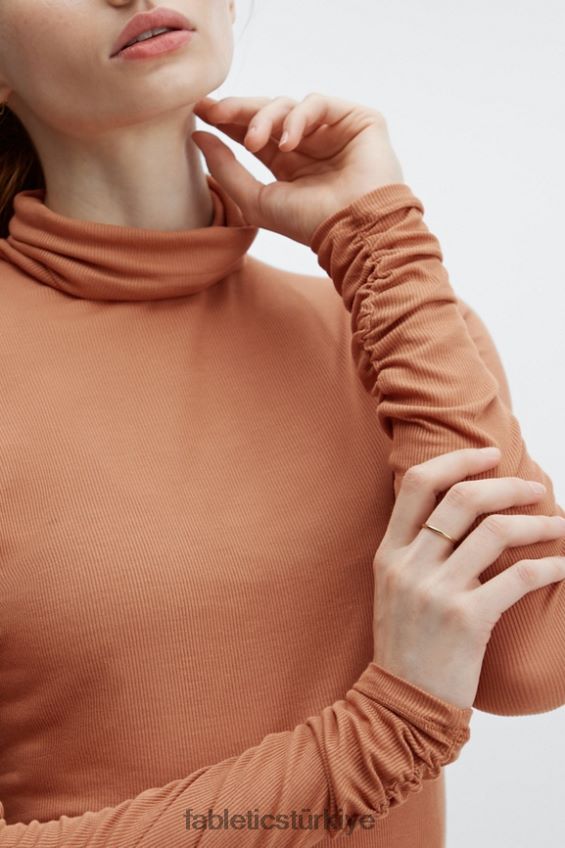 tr Fabletics kadınlar jess uzun kollu balıkçı yaka üst sekoya 40R06B2671