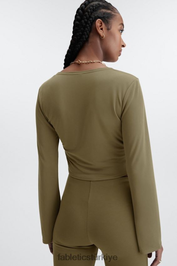 tr Fabletics kadınlar şık örgü büküm önü top gecekuşu 40R06B2667