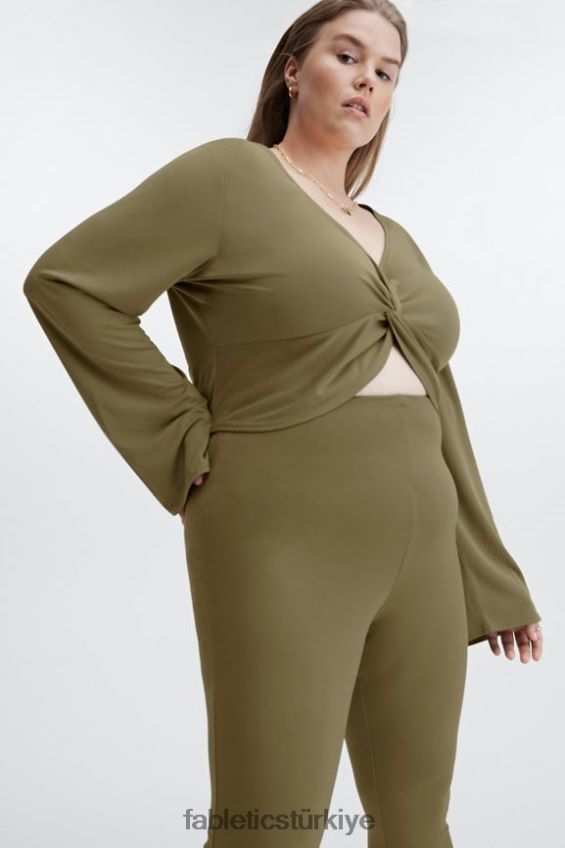 tr Fabletics kadınlar şık örgü büküm önü top gecekuşu 40R06B2668