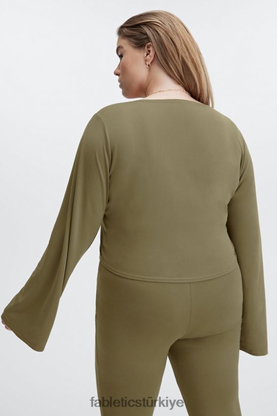 tr Fabletics kadınlar şık örgü büküm önü top gecekuşu 40R06B2668