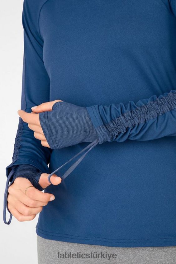 tr Fabletics kadınlar kaşel ayarlanabilir uzun kollu üst ii Pasifik Mavisi 40R06B2728