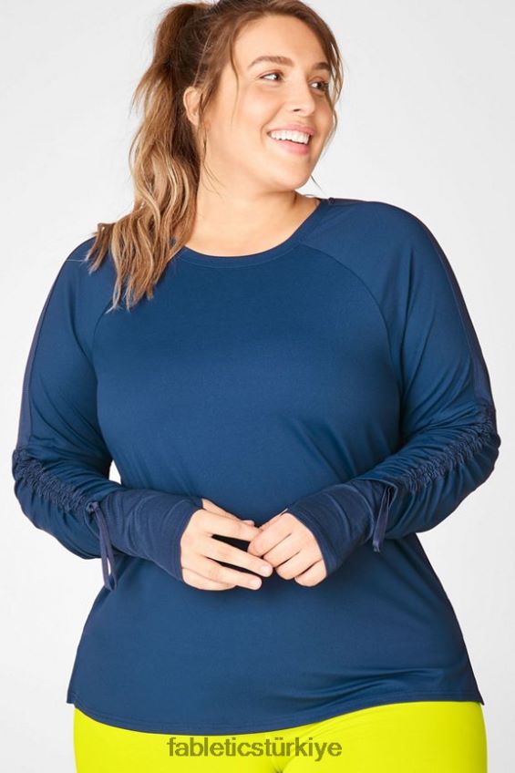 tr Fabletics kadınlar kaşel ayarlanabilir uzun kollu üst ii Pasifik Mavisi 40R06B2729